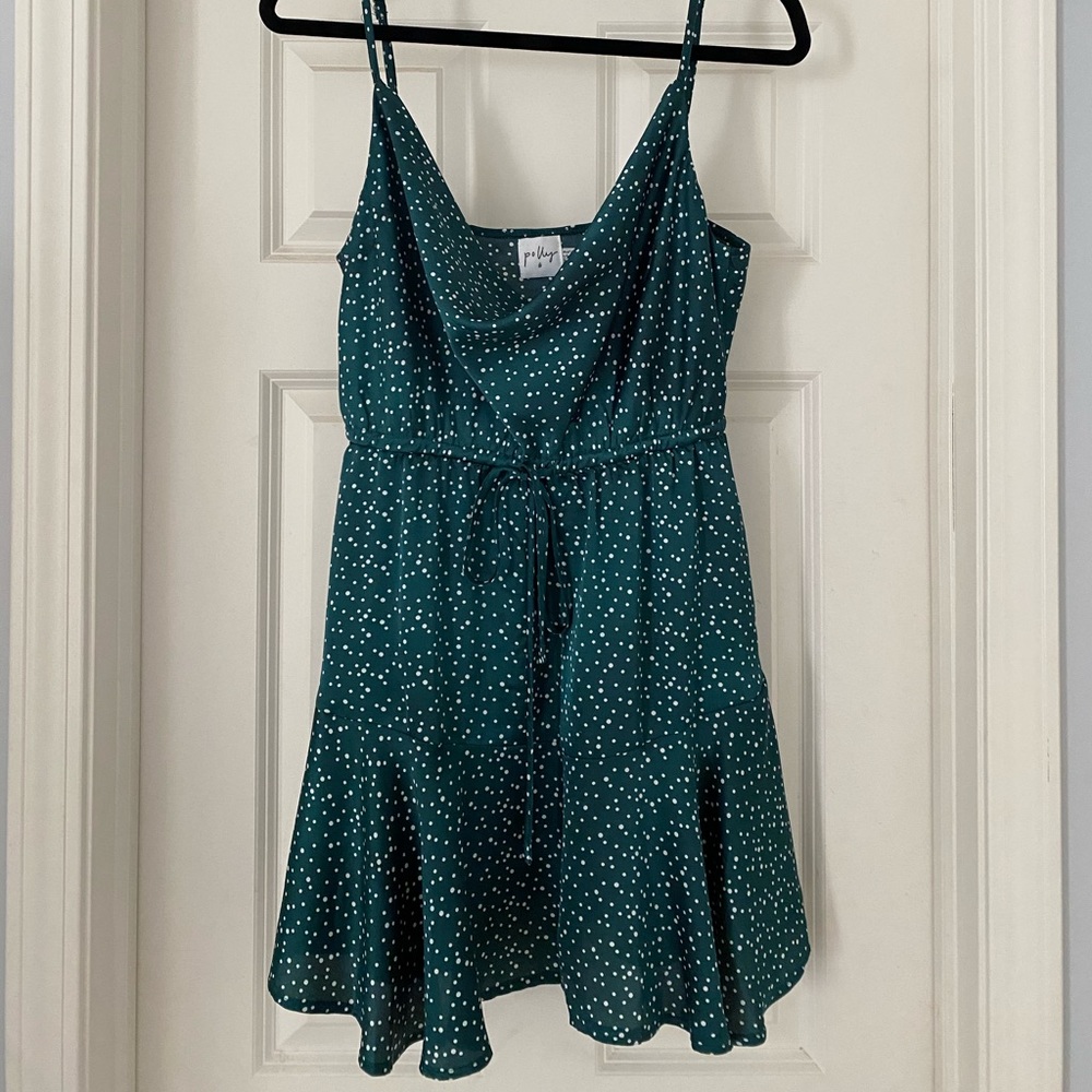 Princess Polly Green Polkadot Mini Dress